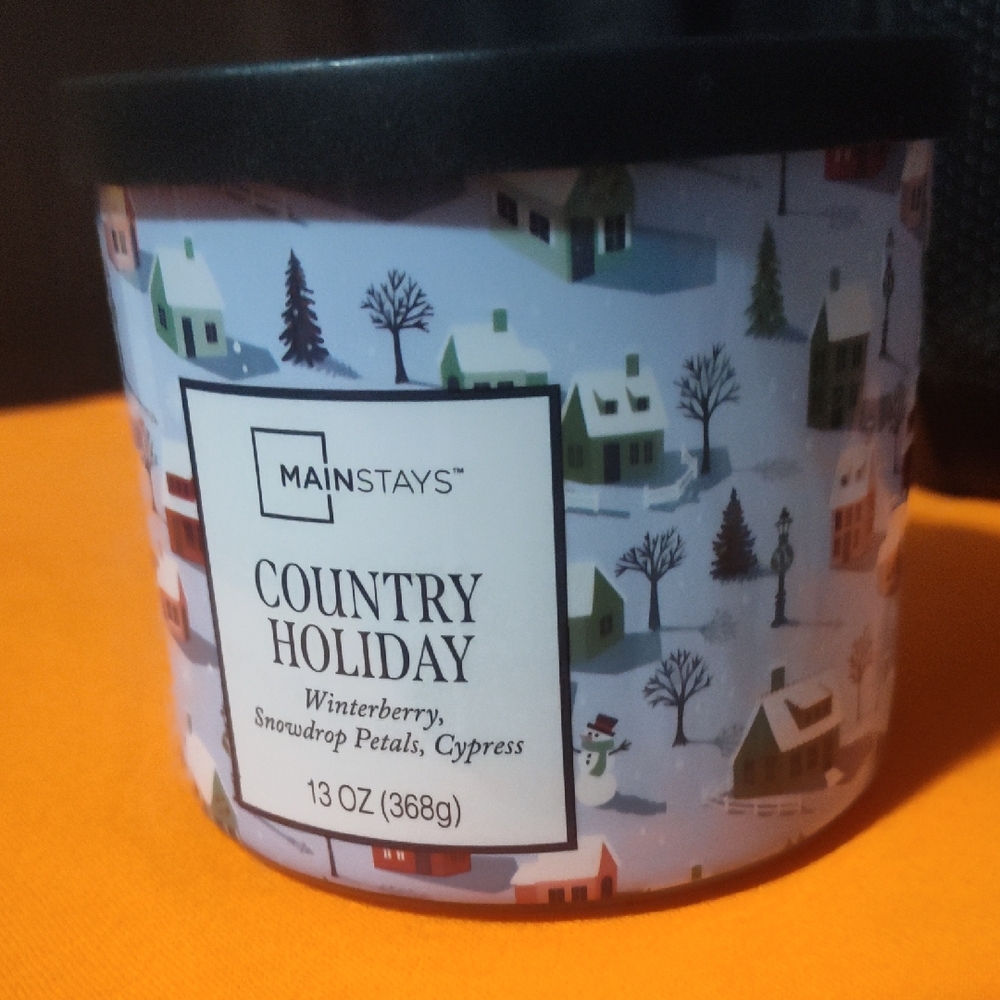 Mainstays Country Holiday Candle - Black and White